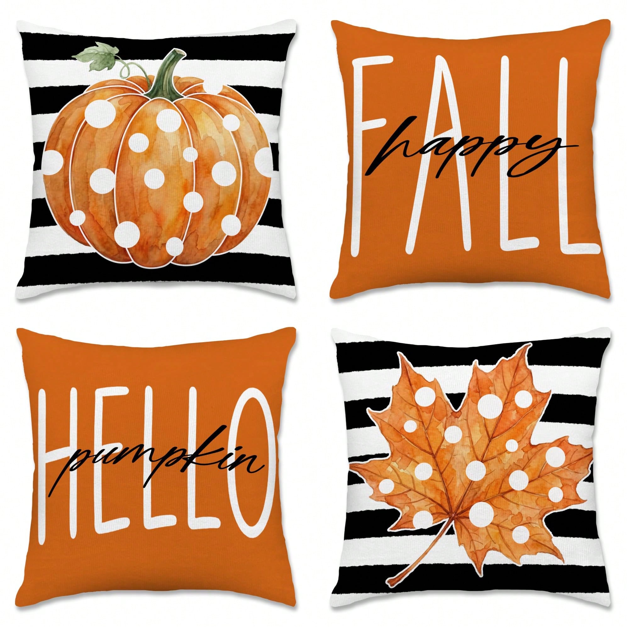 Pillow Insert 18X18 - 4 fundas de cojín de otoño,