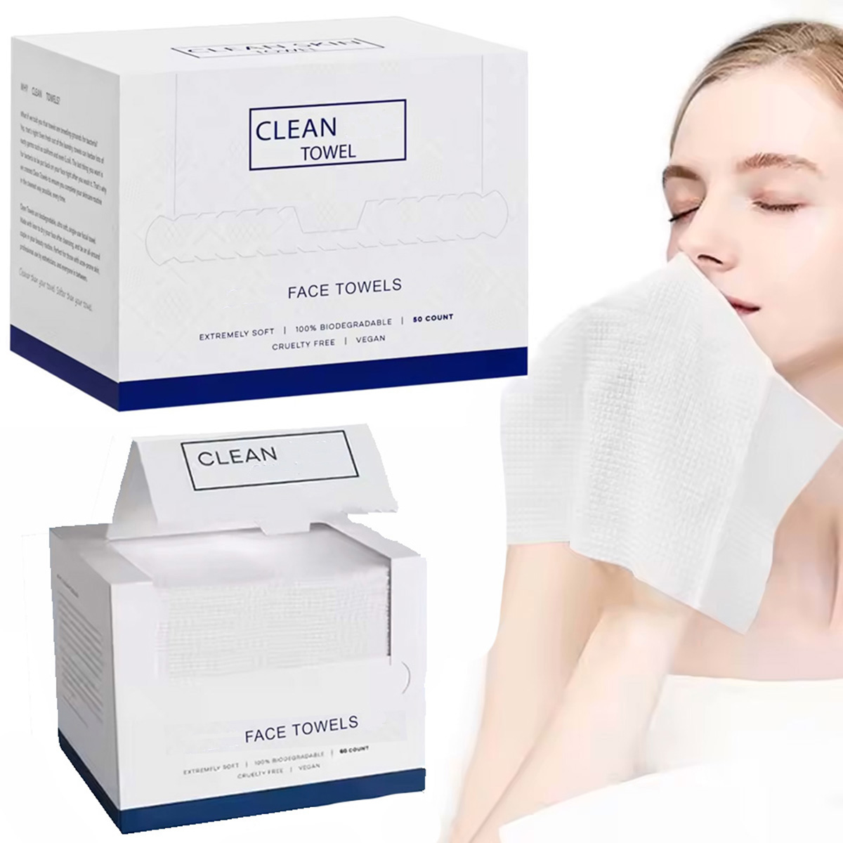 Paquete de 50 Toallitas Facial - Home Textiles Face Towel reseña y precio